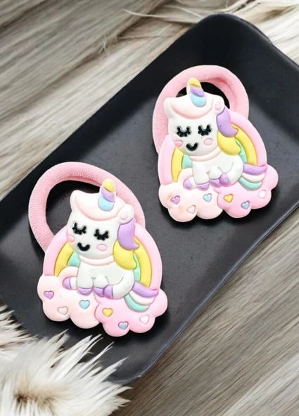 Unicorn Lastikli Çocuk Toka 3 - 2li ürün görseli 1