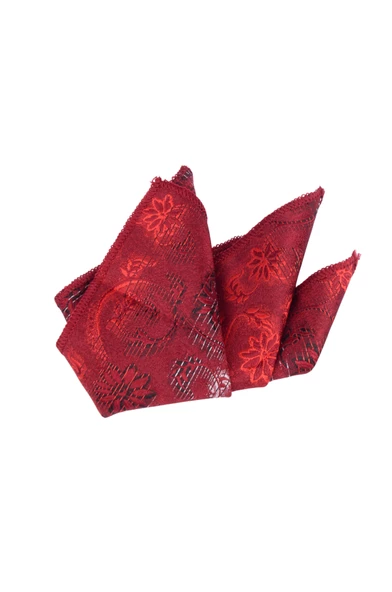 Cengiz İnler Çiçek Desen Mendilli Mikrofiber Erkek Kravat