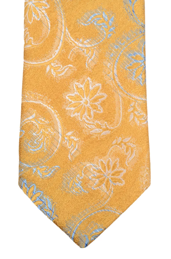 Cengiz İnler Çiçek Desen Mendilli Mikrofiber Erkek Kravat - 4