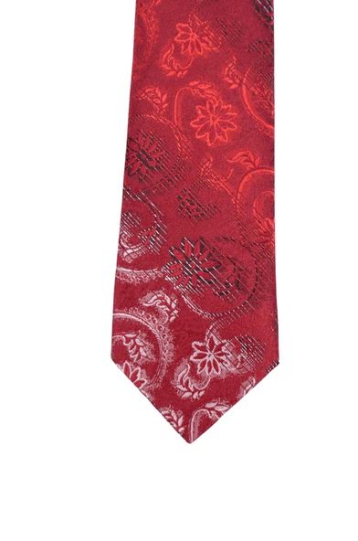 Cengiz İnler Çiçek Desen Mendilli Mikrofiber Erkek Kravat - 2