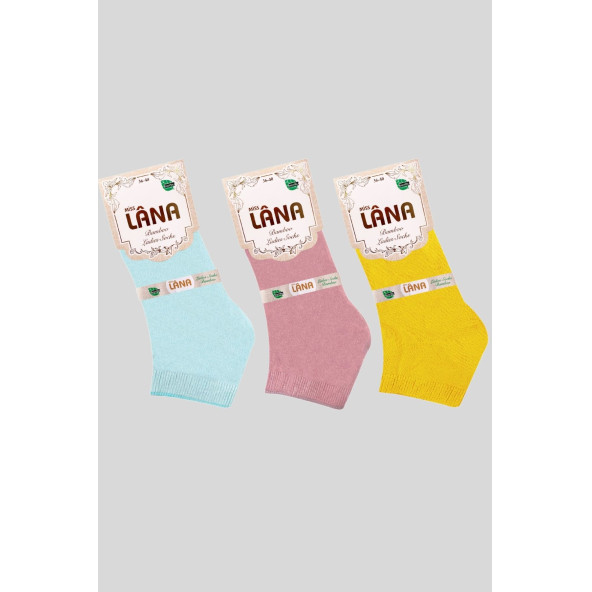 Kadın Bambu Patik Çorap (3 ADET) Görünmez Dikişsiz Parfümlü Kısa Yazlık Kadın Çorabı - 4