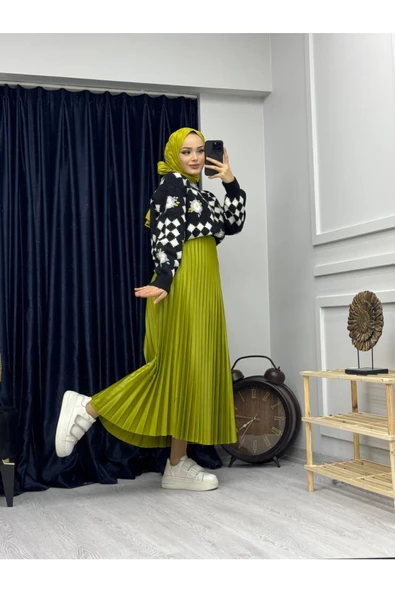 Triko Nakış Detaylı Desenli Kazak - Resim 2