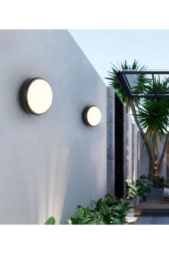 Horoz Artos 20W Yuvarlak Siyah Led Nem Su Geçirmez Banyo Bahçe Modern Tavan Lambası Beyaz Işık 6500K - 3