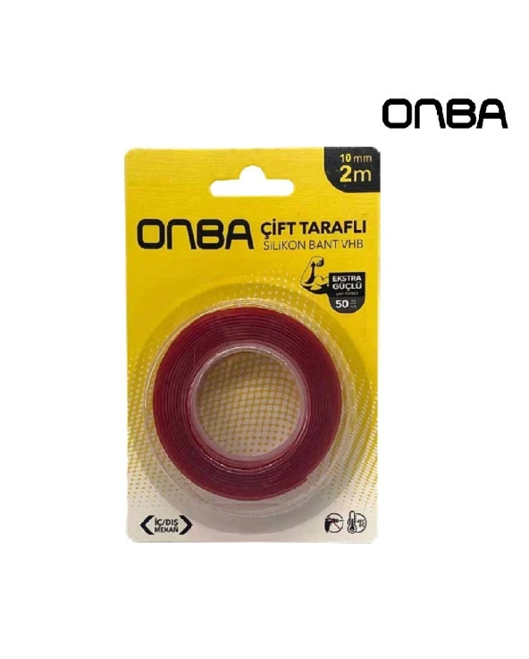 Onba Bant 18 mm x 2 yrd Çift Taraflı Montaj Bandı