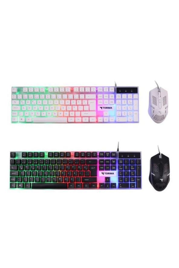Torima TMK-03 Gaming Rgb Işıklı Kablolu Q Klavye Ve Mouse Seti Beyaz - 2