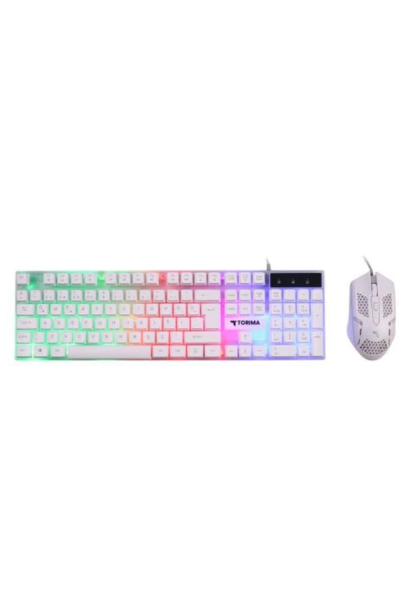 Torima TMK-03 Gaming Rgb Işıklı Kablolu Q Klavye Ve Mouse Seti Beyaz - 3