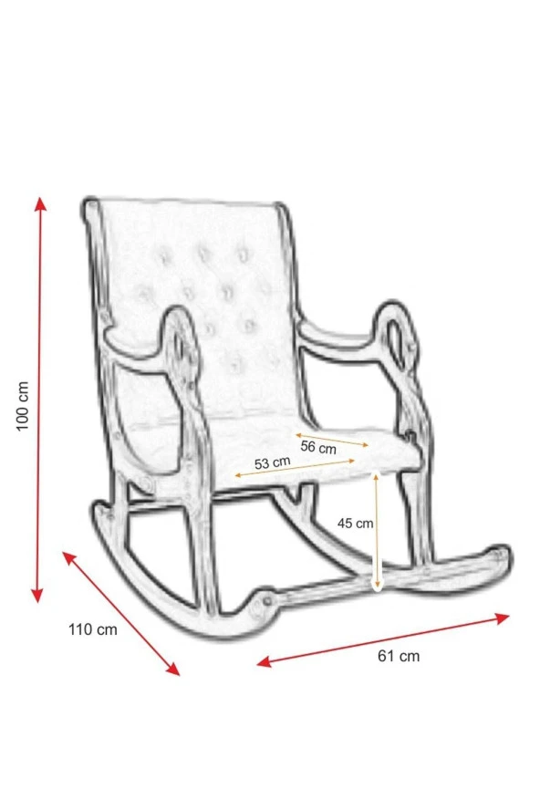 Asedia Vintage Kuğu Ceviz Kahve El Oyması Ahşap Sallanan Sandalye Dinlenme Koltuğu Berjer - Resim 7