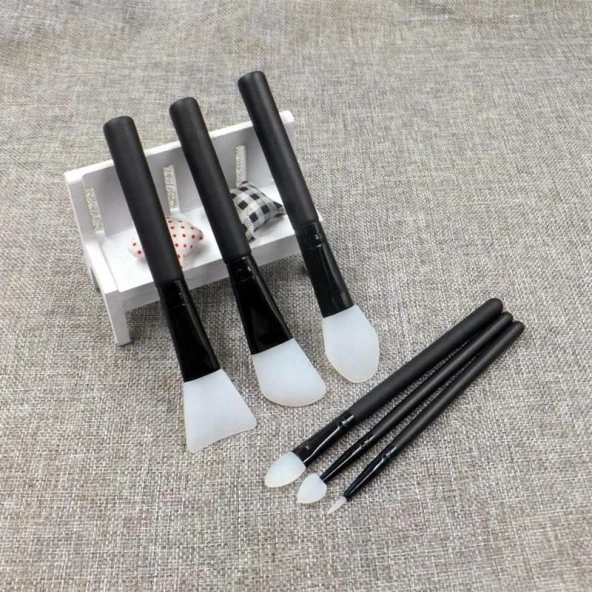 6 Parça Silikon Makyaj Fırça Seti - 2