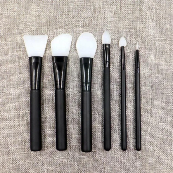 6 Parça Silikon Makyaj Fırça Seti - 3