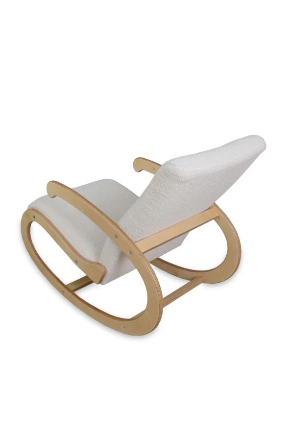 Asedia Salvador Naturel Teddy Krem Sallanan Sandalye Dinlenme Koltuğu - 3
