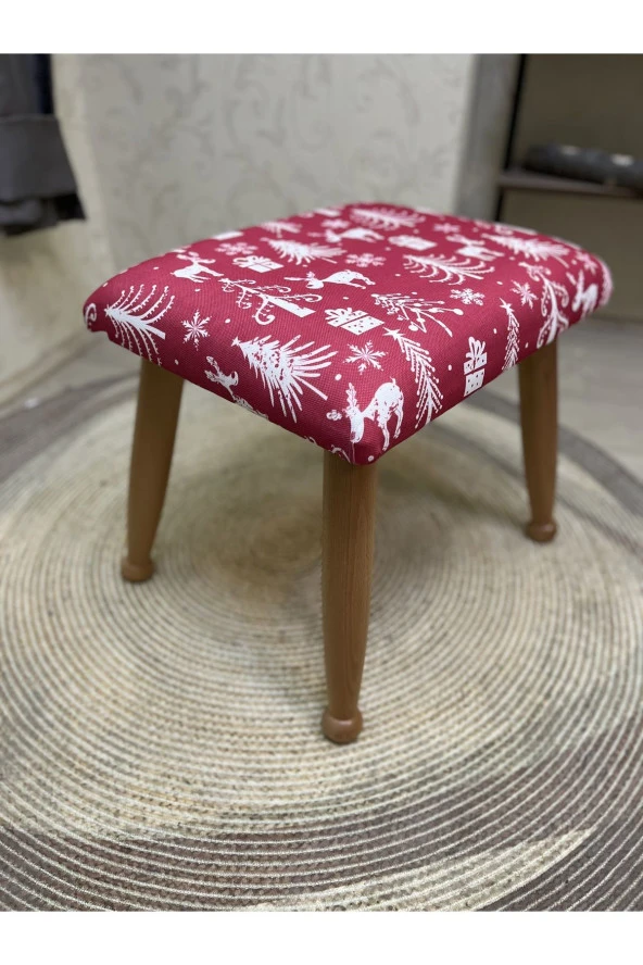 Asedia Trend Naturel Puf Yılbaşı Noel Hediyesi İçin Mükemmel Dekoratif Tabure - Resim 5