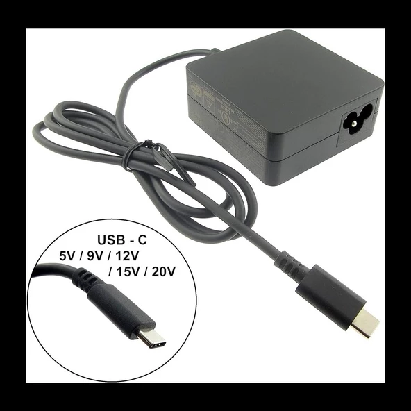 FSP NB-C 65W Adaptör Type-C (FSP065-A1BR3) 65W USB TYPE C İle