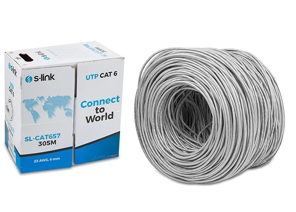 S-link SL-CAT657 305m 23AWG Utp CAT6 Kablo