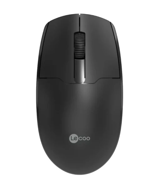 Lenovo Lecoo WS204 Nano Alıcılı Kablosuz 1200dpi siyah 3 tuş Mouse