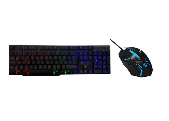 Everest KM-G77 X-VAYNE Gökkuşağı Zemin Aydınlatmalı Gaming Klavye mouse set