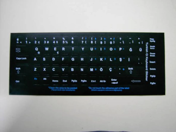 Addıson 300161 Türkçe Q Black Klavye Sticker