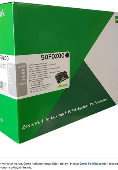 Lexmark 50F0Z00 (500Z) 60.000 Sayfa Drum MS310-312-315-317-410-415-417-510-610 MX317-410-510-511-611