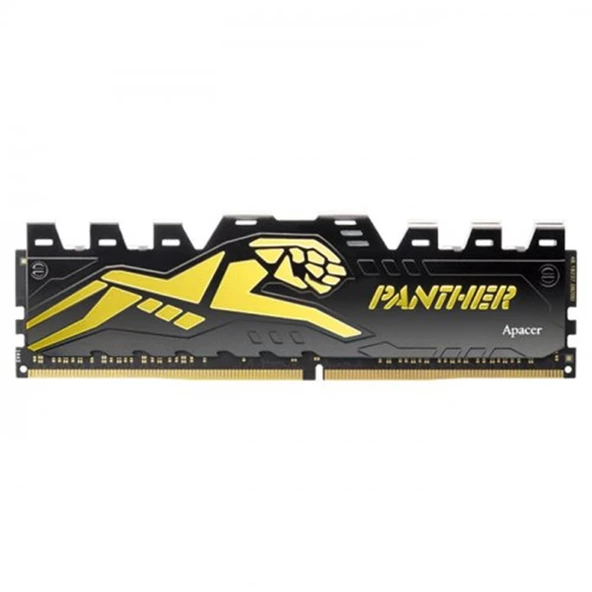 Apacer Panther AH4U08G32C28Y7GAA-1 8GB (1x8GB) DDR4 3200MHz CL16 Black-Gold Gaming Ram