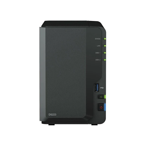 SYNOLOGY DS223 (2x18TB Desteği) RAID(0-1) NAS Depolama Ünitesi