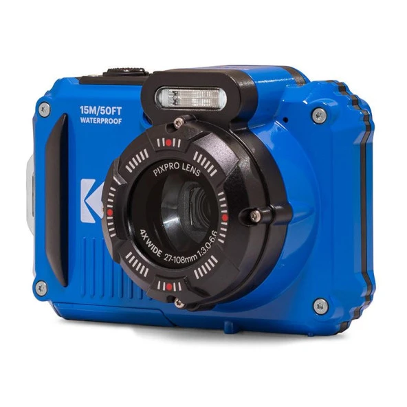 Kodak Pixpro WPZ2/4x Yakınlaştırma Su Altı Fotoğraf Makinesi-Mavi - 2
