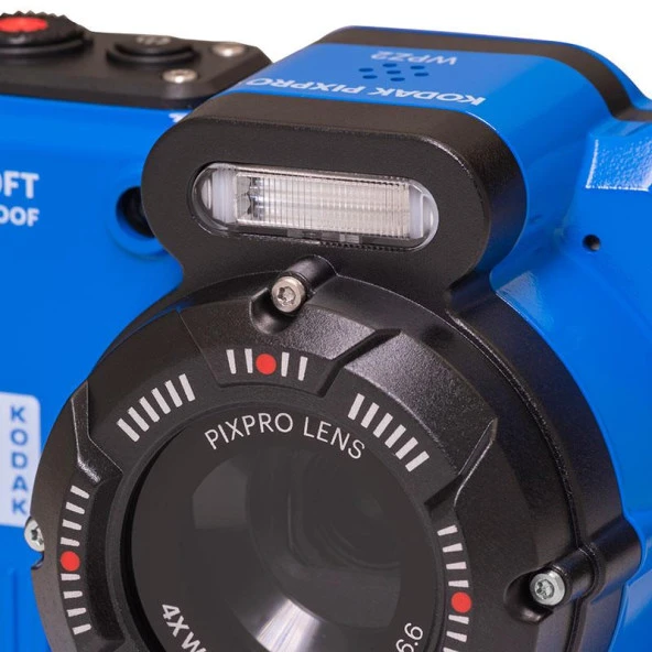 Kodak Pixpro WPZ2/4x Yakınlaştırma Su Altı Fotoğraf Makinesi-Mavi - 4