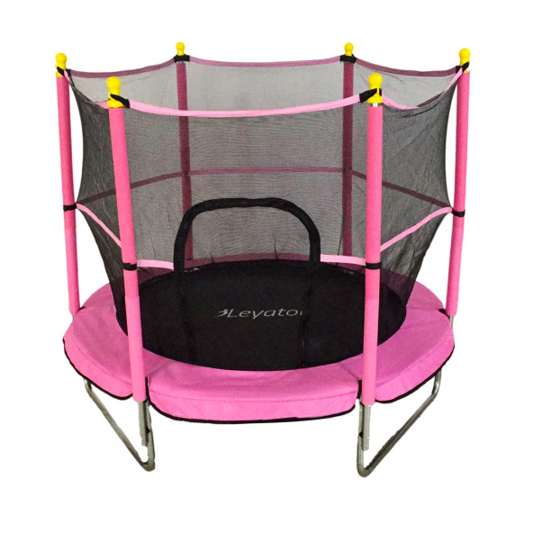 Trambolin Fileli Korumalı 152 Cm Kolay Kurulum Pembe - Resim 2