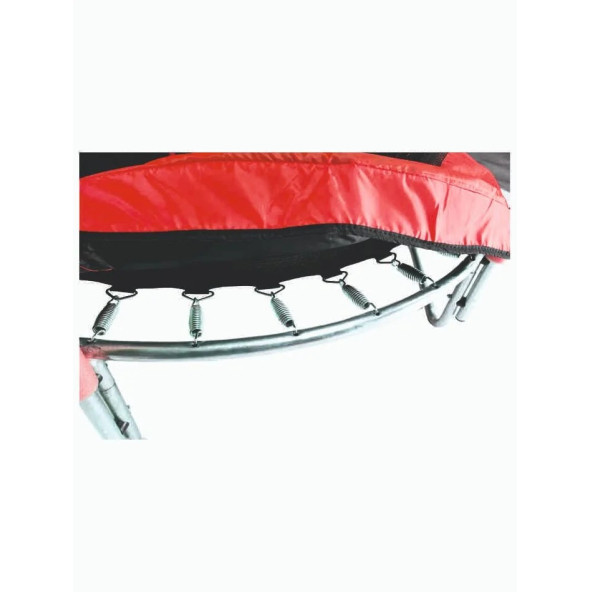 Trambolin Fileli Korumalı 152 Cm Kolay Kurulum Kırmızı - Resim 5