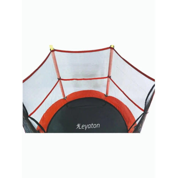 Trambolin Fileli Korumalı 152 Cm Kolay Kurulum Kırmızı - Resim 7