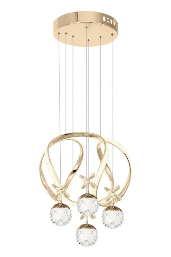 Eray Aydınlatma 1625-40 Sr 4 Toplu Gold Led Avize