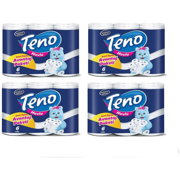 Teno 6'lı Kağıt Havlu X 4 Paket