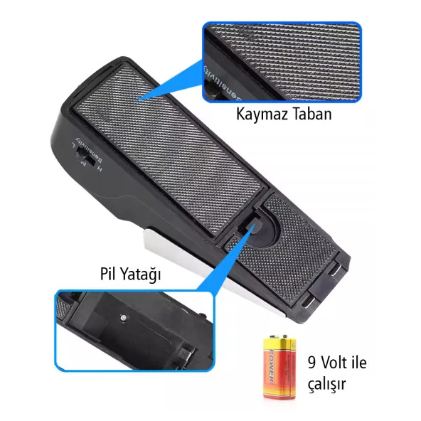 Sunup Akıllı Alarmlı Titreşimli Kapı Durdurma Aparatı Hareket Sensörlü Kapı Alarmı - 2
