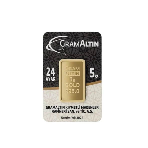 5 Gram 24 Ayar Külçe Gram Altın Ziynet Gold