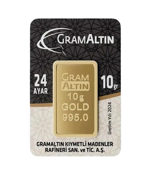 10 Gram 24 Ayar Külçe Gram Altın Ziynet Gold