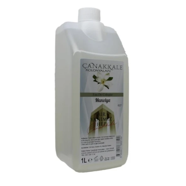 Manolya Çiçeği Kolonyası -1 Litre - Bidon Korumalı Kapak - Yeni Model