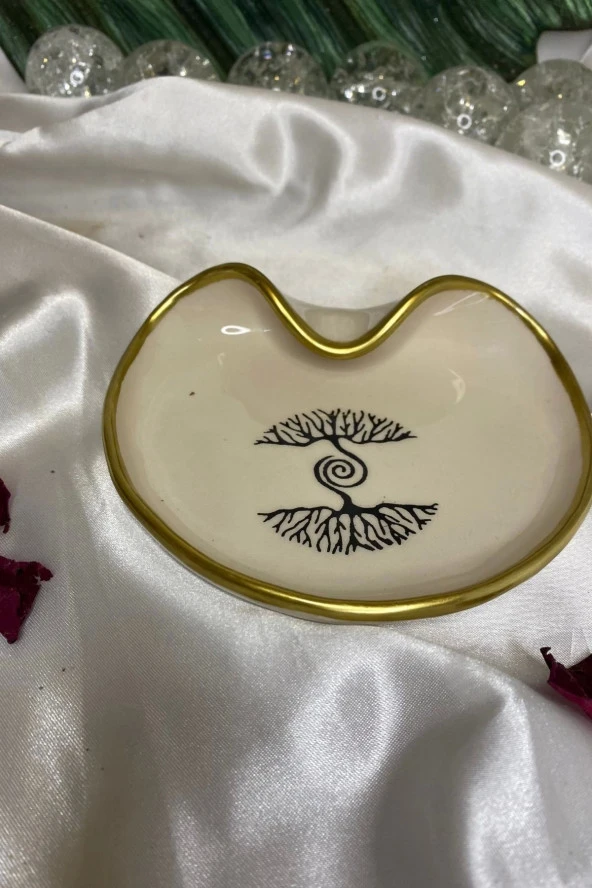 Doğal ve Palosento Tütsülük Seramik Palo Santo Beyaz Siyah ürün görseli