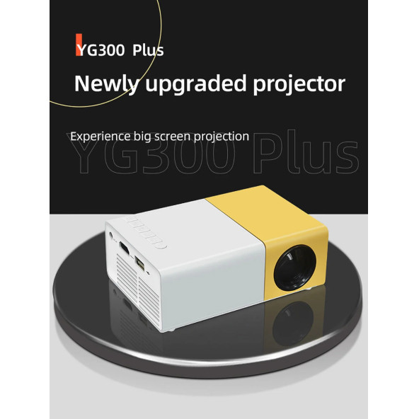 YG300 Plus Gerçek 1280X720P Çözünürlük 80 Ansi Lümen Mini Projeksiyon - 2