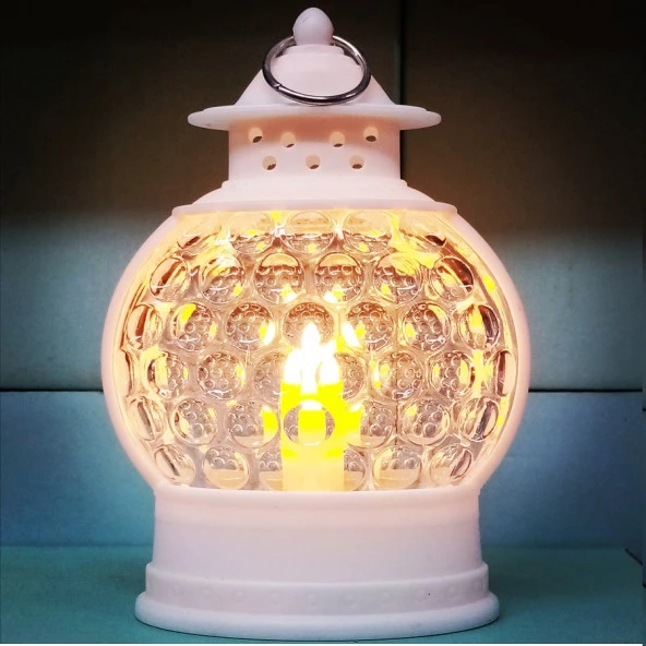 PİLLİ IŞIKLI BEYAZ RAMAZAN FENERİ GÜN IŞIĞI LED IŞIKLI FENER BEYAZ GEMİCİ FENERİ RAMAZAN IŞIKLARI ürün görseli