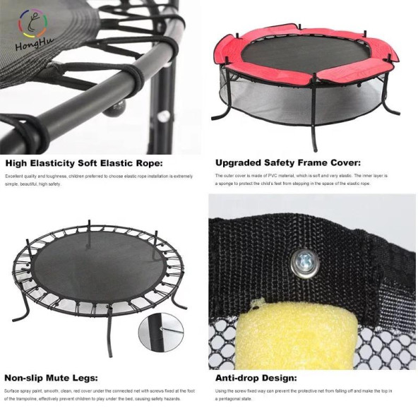 Trambolin Fileli Korumalı 152 Cm Kolay Kurulum Sarı - Resim 7