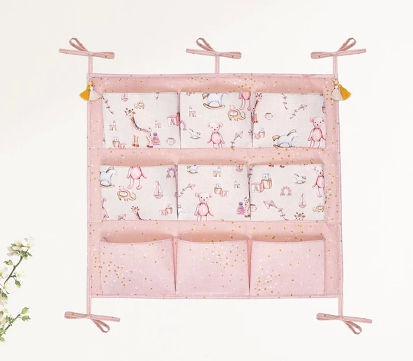 Baby 9 Cepli Bağlamalı Beşik Kenarı Düzenleyici (pembe) - 3