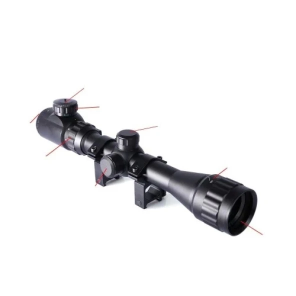 3-9x32AOEG Çift Işık Kırmızı Yeşil Kaynaklı Tüfek Dürbünü - 3