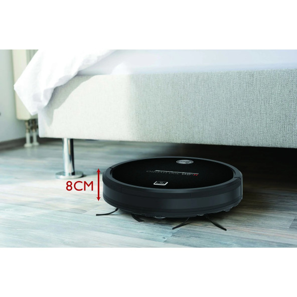 Hoover H-GO 300 HYDRO 2si 1 Arada Akıllı Robot Süpürge ve Paspas Siyah - 7