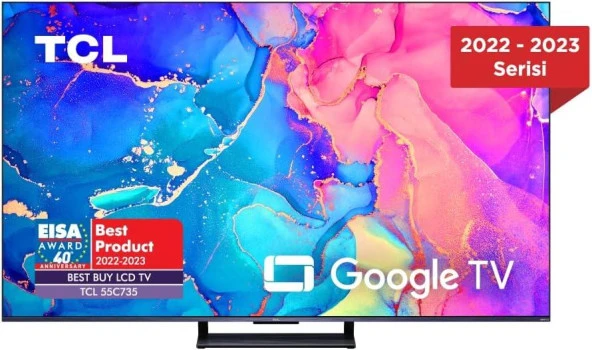TCL 55C735 4K Ultra HD 55" 140 Ekran Uydu Alıcılı Google Smart QLED TV Teşhir - 4