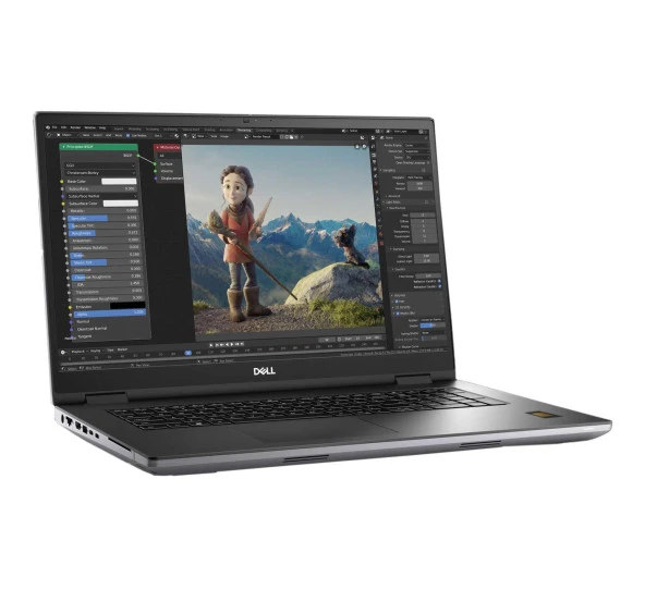Dell Precision M7780 XCTOP7780EMEA_VP1A5 i7-13850HX 32GB 1TBSSD+1TBSSD RTX3500 17.3" FullHD W11P Taşınabilir İş İstasyonu - Resim 2
