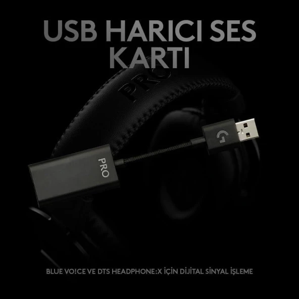 Logitech G Pro X 7.1 981-000818 Kablolu Mikrofonlu Kulak Üstü Oyuncu Kulaklığı Outlet - 3