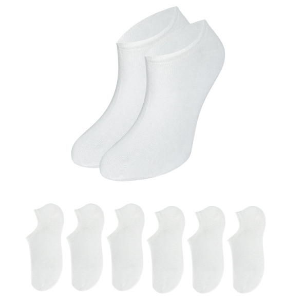 Kadın - Erkek Düz Desen (6 ÇİFT) Pamuklu Beden Mevsimlik Terletmez Görünmez Çorap - 3