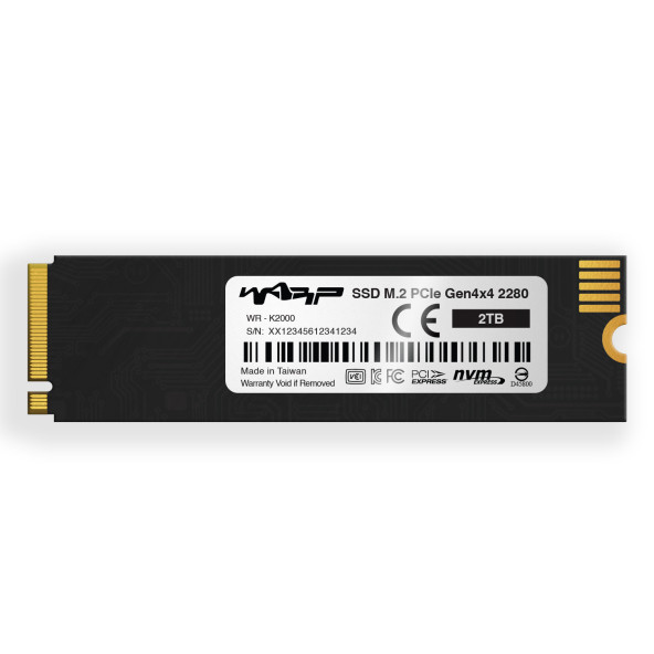 WARP 2 TB NVMe 7400MB/s-6600MB/s M.2 SSD (GEN4) WR-K2000 - 2