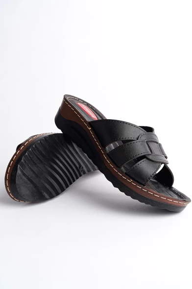 Muggo KONFORT Kadın Garantili Günlük Ortopedik Kaymaz Taban Rahat Terlik - 7