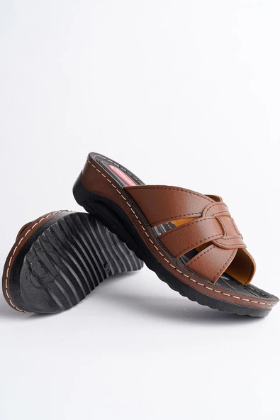 Muggo KONFORT Kadın Garantili Günlük Ortopedik Kaymaz Taban Rahat Terlik - 12