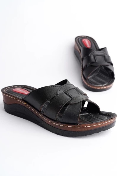 Muggo KONFORT Kadın Garantili Günlük Ortopedik Kaymaz Taban Rahat Terlik - 6