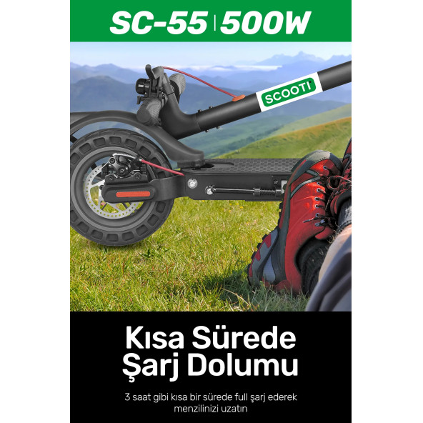 Scooti SC-55 Katlanır Elektrikli Scooter - 4